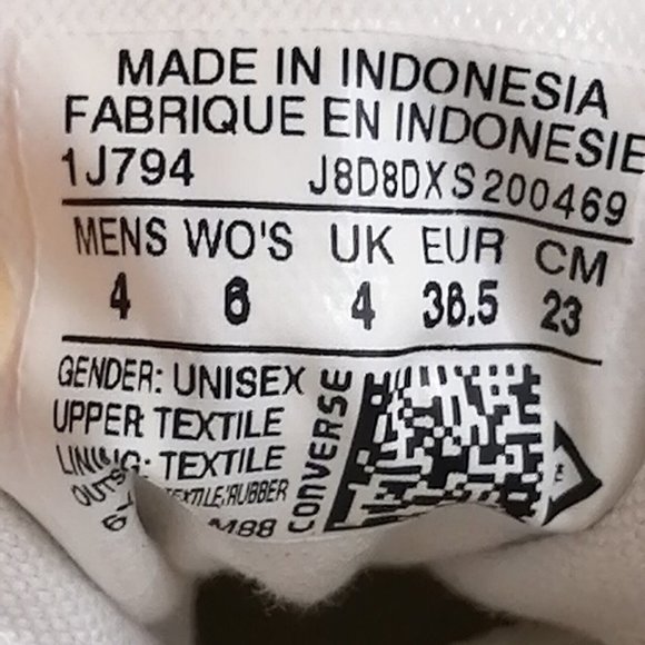 Converse Womens Sneaker Gray Lace Up Front Cap Toe Cushioned Flat Heel Sz 6 M - Picture 10 of 10